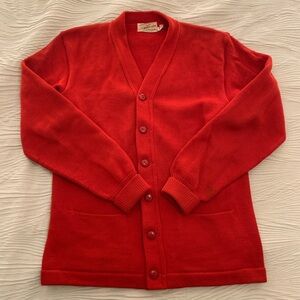 Vintage 60s Jack Frost Woolen Wear Dehen style 100% wool cardigan